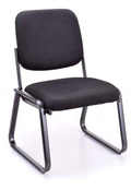 Ashton Antimicrobial Vinyl Armless Guest Chair Sled Base