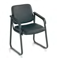 Ashton Antimicrobial Vinyl Guest Chair Sled Base