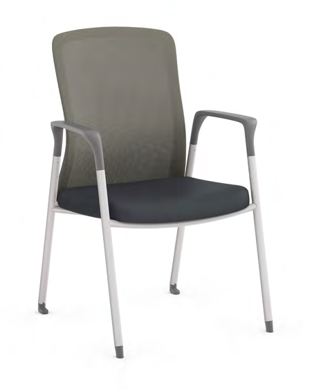 Fortis Guest Mesh Back Guest Chair - White Frame