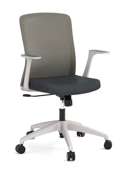 Fortis Swivel Mesh Back Swivel Chair - White Frame
