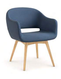 Konfurb Saron Guest Chair with Wood Base