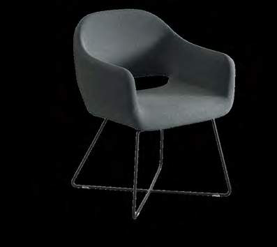 Konfurb Saron Guest Chair with Cross Base