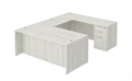 Bowfront L Desk with Inner Curve 71"W x 83"D