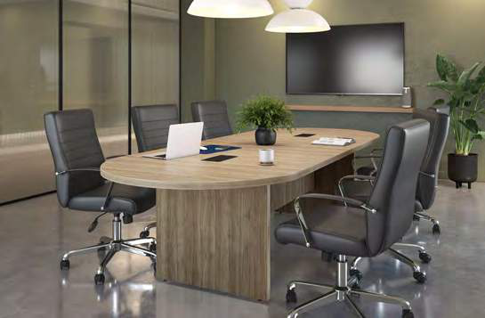 Racetrack Conference Table w/ Panel Base 120"W x 48"D