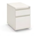 Locking Mobile Box/File Pedestal with Casters 15"W x 22"D x 22 1 / 2 "H Available in Silver, Black & White.
