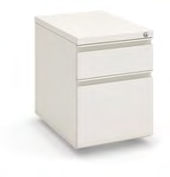 Locking Mobile Box/File Pedestal with Casters 15"W x 22"D x 22 1 / 2 "H Available in Silver, Black & White.