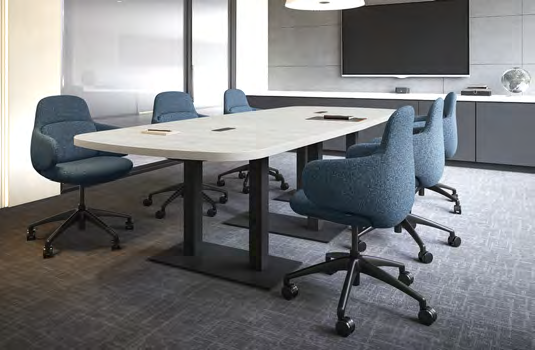 Arena Conference Table w/ Palmer Base 216"W x 48"D