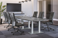 Boat Shape Conference Table w/ Palmer Base 120"W x 33-48"D