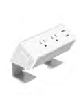 Desk Mount Power Module Linkable - can be mounted above or below work surface. Features 2 power outlets and 2 USB charging ports. Includes 10' power cord and 6' linking cord. Stocked in White or Black.
