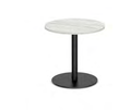 30" Round Top Standard Height Table with Metal Round Base
