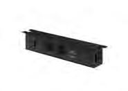Under Surface Mount Power Center - Linkable Compact design mounts under the edge of work surface. Features 3 power outlets, 1 USB charging port and 1 USB-C charging port. 9' power cord. Linkable. Stocked in Black.