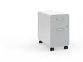 Locking Mobile Box/File Pedestal with Casters 12"W x 20"D x 20"H Available in White.