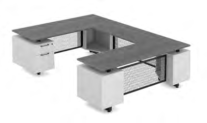 30" x 60" Double Pedestal Riser Desk