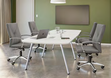 Arena Conference Table w/ Metal VA Leg 120"W x 48"D