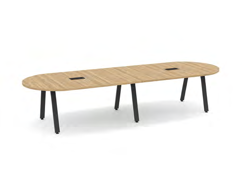Racetrack Conference Table w/ Metal VA Leg 95"W x 44"D